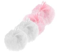 Healeved 4 Pièces Houppette à Maquillage Poudre, Houppette, Coton, Forme Boule Duveteuse, Portable et Compacte, pour Femmes, Usage Maison et Boutique Plusieurs styles