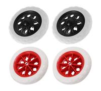 Healeved 4 Pièces Kit Roues de Remplacement Plastique pour Chariot Roulettes Multifonctions pour Caddie Courses Wagon de Plage et Chariot à Main Adaptées Aux Terrains Variés Faciles à