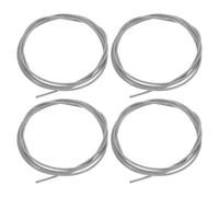 Healeved 4 Pièces Lot de 2 Cordes de Remplacement en Acier Plastifié 1,8 M pour Filet de Basket-Ball, Chaîne Métallique Résistante aux Intempéries Attaches en Aluminium, Compatible Paniers