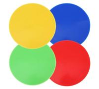 Healeved 4 Pièces Marqueurs de Sol en PVC Résistants pour Entraînement Multisports, Disques Ronds Plats Professionnels pour Sol et Tapis en Salle de Classe ou Terrain de Basketball