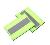 Healeved 4 Pièces Patchs de Sécurité Réfléchissants Verts en Nylon et Tissu pour Gilets et Harnais de Chien, Haute Visibilité, Utilisation Polyvalente en Extérieur et Cyclisme