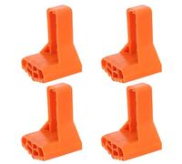 Healeved 4 Pièces Patins en Caoutchouc Antidérapants pour Échelles Pliantes et Escabeaux, Forme Éventail Orange, Amélioration Stabilité pour Décoration et Nettoyage