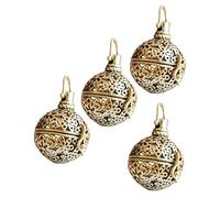 Healeved 4 Pièces Pendentif Rétro Décor Fleur Collier Porte-Clés Collier Médaillon Charmes Pour La Fabrication De Bijoux Pierre De Lave Diffuseur Diffuseur D'Huile Huiles