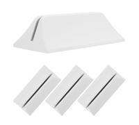 Healeved 4 Pièces Support de Pieds de Séparateur D'écran en Plastique Blanc Solide Épaisseur de Serrage 4mm pour Bureau et Maison, Base de Partition Facile à Déplacer