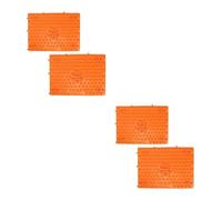 Healeved 4 Pièces Tapis de Massage Antidérapant en Tpe Pliable Thérapie par Acupression pour Pieds, pour Salle de Bain et Activités en Extérieur