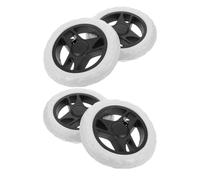 Healeved 4 Roulettes de Rechange Robustes en Plastique pour Chariots de Courses Pliants Compatibles Petits Chariots et Paniers à Provisions Roues Multifonctions pour Supermarché et