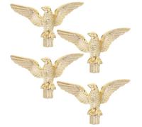 Healeved 4 têtes d'aigle pour mât de Drapeau, Ornements pour mât de Parade | Ornement de mât de drapeau en plastique pour la fête de l'Indépendance, jardin et cour extérieurs