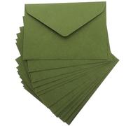 Healeved 40 Enveloppes Vintage Style Rétro en Papier 120G Format Triangle pour Cartes d'Invitation Mariage et Correspondance Couleur Vert Herbe Apaisant Lot Pratique pour Événements
