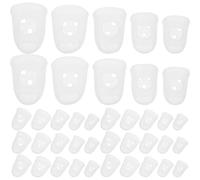 Healeved 40 Pièces Protège-doigts en Silicone Transparent, Lot de 40 Pièces pour Guitare, Ukulélé et Banjo, Antidérapants et Respirants, Adaptés la Pratique Musicale et Protection des