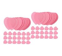 Healeved 400 Feuilles Feuille de coton propre cils cotton demaquillant lingette demaquillante lingettes non pelucheuses dissolvant de colle à ongles cœur vernis à ongles gel à ongles rose