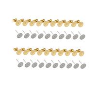 Healeved 400Pièces Accessoires Boucles Oreilles avec Coussin Plat Lot de Bouchons de Sécurité Doré et Chacun pour DIY Bijoux et Créations Artisanales