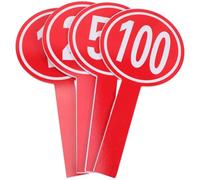 Healeved 4pcs Pagaies Effaçables Double Face en Pvc Rouge pour Vote et Notation, Tableaux Blancs Portables pour Enchères et Jeux