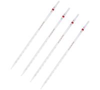 Healeved 4pcs Paille en Verre Annulaire Pipette Doseuse Graduée pour Laboratoire Usage Expérimentation Chimique Sécurité et Précision