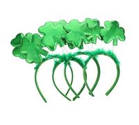 Healeved 4pièces Bandeaux Cheveux Sequins Pour Fête Saint-patrick Accessoires Verts Avec Nœud Parfaits Pour Célébrations Fêtes à Thème