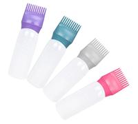 Healeved 4pièces Bouteilles De Pour Cheveux De Applicateurs Avec Peigne Pour Coloration Équilibrée Accessoires De Salon Et Maison Foncé