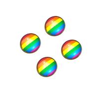 Healeved 4pièces Broches Arc-ciel Pour Vêtements Badges Cristal Bronze Broches Pour Corsage Amour Gays Et Lesbiennes