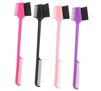 Healeved 4pièces Brosse à Sourcils et Cils Double Embout Peigne Cosmétique Outil de Maquillage Multifonction pour Usage Professionnel et Personnel