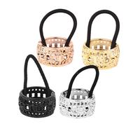 Healeved 4pièces Coffret De Élastiques à Cheveux Pour Femme Accessoires Maquillage Pour Queue De Cheval Pour Filles Et Femmes Aux Cheveux Fins Couleurs Élégantes Kc