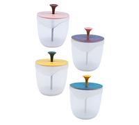 Healeved 4pièces Distributeur De Mousse Nettoyante Adorable Cup à Bulles Outil De Nettoyage Visage Durable Mousse Hydratante Pour Shampooing Et Gel Douche Rose Bleu Jaune