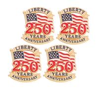 Healeved 4pièces Épingles Drapeau Américain pour Revers Broches Commémoratives Fête Nationale Épinglettes Patriotiques pour Anciens Bijoux Souvenirs pour Journée des Anciens