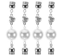 Healeved 4pièces Épingles Magnétiques Ornées pour Hijab Fermoirs Perles pour Foulard Broches sans Épingle Boutons Décoratifs pour Robes Hijabs Turbans et Voiles Musulmans pour Femmes