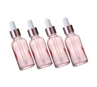 Healeved 4pièces Flacons Compte-gouttes Verre Transparents Lot De Petites Bouteilles Avec Pipette Et Capuchon Étanche Pour Huiles Essentielles Et Liquides Aromathérapiques Adaptées Au