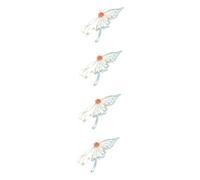 Healeved 4pièces Giant Butterfly Wing Hair Clip with Plush for Girls Chinese Costume Accessory for Weddings Cosplay and Special Occasions