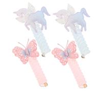 Healeved 4pièces Lot De Élastiques à Cheveux Spirale Motif Licorne Et Cordon Téléphonique Accessoire Décoratif Cheveux