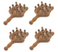 Healeved 4pièces Peigne à Dents Larges Outil De Massage Créatif Pour Relaxation Et Peigne Ergonomique Pour Et Pour Âges