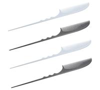 Healeved 4pièces Peigne Queue De Rat Antistatique Carbon Fiber Peignes Coiffure Professionnel Pour Diviser Et Coiffer Résistants Sans Casse Accessoires Salon Et Usage Domestique