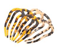 Healeved 4pièces Peigne Vintage Pour Cheveux Accessoires Élégants à Sept Dents Léopard Pour Femmes Et Filles Pour Mariage Fête Ou Usage Quotidien