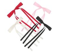 Healeved 4pièces Pince à Cheveux Avec Nœud Barrette Épais Accessoires Pour Femmes Et Filles Lot De Rubans