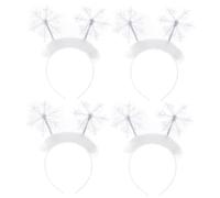 Healeved 4pièces Serre-tête Flocon Pour Cheveux Bandeaux Sapin De Noël Plumes Serre-tête De Noël Créatif Et Chic