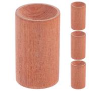 Healeved 4pièces Support Bois pour Huiles Essentielles De Pieux Cylindriques Bois Naturel pour Aromathérapie Base Élégante pour Décoration De Maison Bureau Et Chambre Couleur Marron