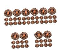 Healeved 5 Ensembles Boutons En Métal Fixation Vêtements Boucler Embellir Couture Attache Boutons De Pull Boutons De Manteau Boutons De Remplacement Brun Alliage De Zinc 10 Pièces * 5