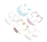 Healeved 5 Ensembles Stickers Visage et Corps Bijoux de Peau Halloween Adhésifs Décoratifs pour Fête Costume Mascarade Festival