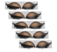 Healeved 5 Paires Patchs Maquillage Yeux Auto-adhésifs Set de Stickers Ombre à Paupières et Faux Cils Pré-découpés pour Femmes Maquillage Rapide et Facile pour Halloween et Usage Quotidien