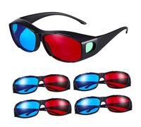 Healeved 5 Pièces Anaglyphes et de Légères et Confortables pour Films Jeux et Tv Effet Stéréo Clair sans Batterie Design Compact et