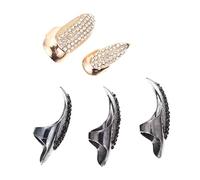 Healeved 5 Pièces Bague Phalange Longue avec pour Femme Accessoires de Mode Punk de Bagues Décoratives pour Doigts Style Unique et Élégant