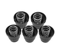 Healeved 5 Pièces Bouchon de Bouton D'allume-Grill, Allumeur de Poêle à Bouton-Poussoir en PP, Noir, pour Fire Bowl et Fire Pit, Compact et Portable, pour Jardin et Pique-niques