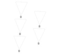Healeved 5 Pièces Collier Égyptien Roi Ancien Style Hip Hop Pendentif Tête Portrait pour Halloween Costume Fête Unisexe Argenté Confortable et Accessoire