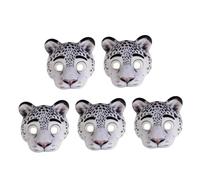 Healeved 5 Pièces Masque Animal Demi Visage des Neiges Réaliste Eva avec Bande Élastique Masque pour Fêtes Carnaval et Costumées