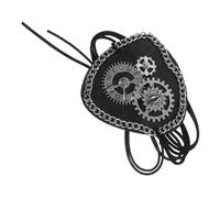 Healeved 5 Pièces Masque Pour Les Yeux En Cuir Ornement Cache-oeil Patchs Pour Les Yeux De Pirate Masques Pour Les Yeux Couvre-yeux Cosplay Un Cache-œil Hérisson Black Unité Centrale