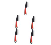 Healeved 5 Pièces Peigne à Dents Fines Acier Inoxydable pour Élimination des Pellicules Peigne Professionnel pour Cheveux Garçon Fille et Animaux Outil Durable et Facile à Nettoyer