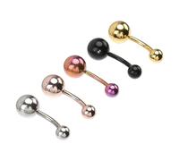 Healeved 5 Pièces Piercing pour Nombril Rondeaux Décoratifs Inoxydable Parfait pour Fêtes et Événements