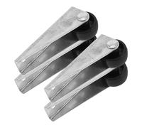 Healeved 5 Pièces Rouleau de Support de Porte Renforcé, Roue de Guidage | Acier Zingué et Nylon, Montage Latéral Fixations, pour Portes de Garage et Bois Intérieurs