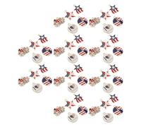Healeved 50 Pcs Charms pour Bijoux Fête Nationale États-unis DIY Création Accessoires pour Charms Bijoux Anniversaire Création Familiale