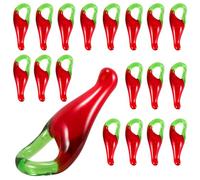 Healeved 50 Perles en Verre de Mini Piment Rouge 20 MM Breloques Artisanales pour Bijoux DIY Pendentifs pour Bracelets Boucles D’Oreilles et Colliers Décorations Suspendues Lot de 50