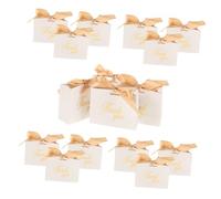 Healeved 50 pièces Boîtes à Blanches avec Nœud Satin pour Mariage et Élégant pour et Douceurs Assemblage Rapide et Simple