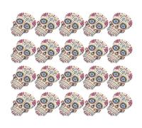 Healeved 50 Pièces Boutons Bois Tête de Mort pour Couture DIY Accessoires de Mercerie pour Vêtements et Artisanat Lisses et Décoratifs Remplacement Boutons pour Chemises Chapeaux et Pulls